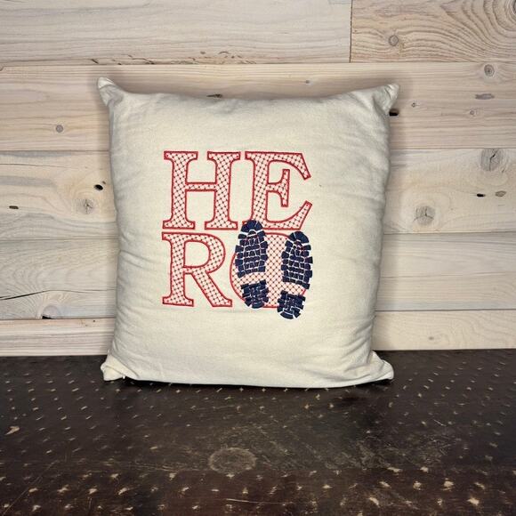 thirty-one Other - Hero Embroidered Pillow Decorative Throw Cushion Patriotic USA Decor‎